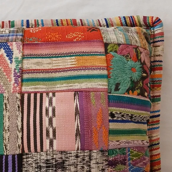 Colorful Patchwork Throw Pillow - Picture 7 of 9